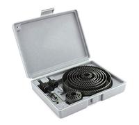 16 Piece Hole Saw Kit Set (19-127mm) with 12Pcs hole Saw Blades & 4 Accessories for Cutting Out Holes & Discs in Wood, Plastic, PVC & Drywall Stored in Case