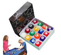 16 Piece Mini Billiard Balls Set - Small Pool Balls for Tabletop Games, Kids Learning Toys | Educational Indoor plays for Boys Girls, Child Skill Building Toy for Gym Classrooms Home Entertainment