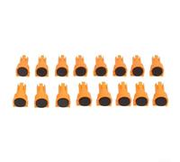 16-Piece Nylon Bench Dogs with for EVA Sponge Brake Inserts for 19mm and 20mm Dog Holes, Orange and Black(20mm)