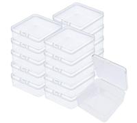 16-Piece Plastic Box, Transparent Mini Storage Box, Plastic Box with Lid, Portable Storage Box, Small Items Storage Box, Square Storage Box
