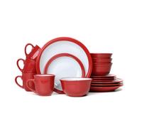 The Waterside 16pc Camden Dinner Set - Red