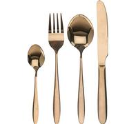 16 Piece Stainless Steel Cutlery Set Gold Bronze Dishwasher Safe