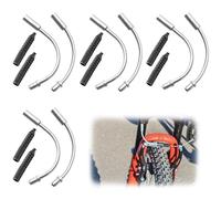 16-Piece V-Brake Noodle Cable Set, Bicycle Cable Guide Pipes for Road and Mountain Bikes, Durable V-Brake Bend Pipes in Silver and Black, Essential Accessories for Smooth Braking Performance