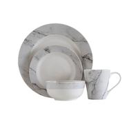 Premier Housewares 12-Piece Grey Marble Dinner Set