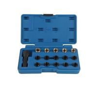 16 Pieces Automotive Thread Repair Kit With Metal Inserts And For Stripped Plug Holes Suitable For Engine Block Fixing, VKC1383-LA