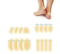 16 Pieces Blister Plasters for Feet - Welnove Invisible Hydrocolloid Gel Blister Bandages - Blister Cushions for Heel, Toe & Foot, Water Resistant Bandages(Variety Pack)
