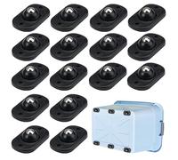 16 Pieces Caster Wheels for Kitchen Appliances, Self Adhesive Mini Caster Wheels, 360° Swivel Appliance Rollers Small Casters, Sticky Pulley for Air Fryer, DIY, Trash Can, Storage Box