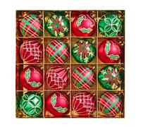 16 Pieces Christmas Ball Ornaments Set for Holiday Tree Decoration, Plastic Ornaments Suitable for Various Uses