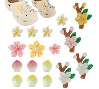 16 Pieces DIY Fishing Flower Charms, Decorative Shoe Rings, Unique Accessories for Crocs, Flower Decorations for Girls and Adults, Summer Footwear Ornament Kit