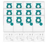 (16 Pieces) Guard L1/ S1 Replacement 12 Dust Bags + 4 AirClean Exhaust Filters Compatible with Miele Guard L1/ Guard S1 Vacuum Cleaner, Pure TU Vacuum Cleaner Bag, 3D Canister Bag, Disposable Bag