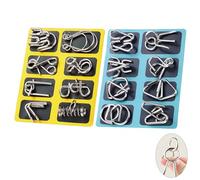 16 Pieces Metal Puzzles For Adults, Mini Metal Puzzles, Iq Metals Puzzle, Metals Puzzle Set, Suitable for Party Favor Kids Adults Challenge