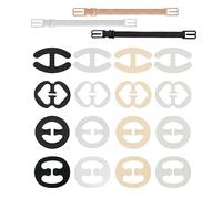 16 Pieces of Bra Strap Clips, 3 Pieces of Bra Straps, Bra Strap Clips, Non-Slip Bra Strap Holder, Bra Strap Buckle, Bra Accessories, Chest Strap Fixing Buckle, Underwear Anti-Slip