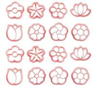 16 Pieces of Flower Biscuit Molds, Creative and Practical Mold-Cutting Tools, Soft Clay Handmade Accessories, Suitable for Cookie Baking, Jewelry Making, Etc.
