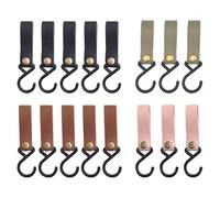 16 Pieces of Leather Hooks, Cloakroom Hooks, Snap Pendant Hooks, Convenient Outdoor Hooks, Multifunctional S Hooks