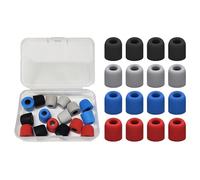 16 Pieces of Memory Foam Ear Caps, With 1 Storage Box, Replacement Ear Plugs, Headphone Sound Isolation Cover, Noise Reduction Earphone Head, In-Ear Ear Caps