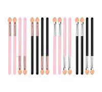 16 Pieces Of Two-Color Rubber Cotton Eyeshadow Sticks, Heart-Shaped Sponge Design, Reusable, Universal Point-To-Apply For Lips And Eyes, Portable Cosmetics.