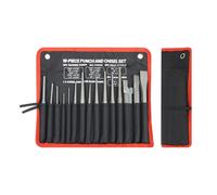 16 Pieces Punches and Chisel Set Tapered Punched Pin Punches Centre Punches Cold Chisel for Various Applications
