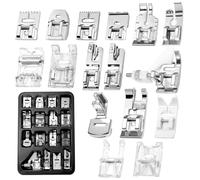 16 Pieces Sewing Machine Presser Foot Set fits for Most Low Shank Snap-On Singer, Brother, Babylock, Euro-Pro, Janome, Kenmore, White, Elna Sewing Machines