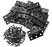 16 Pieces Small Door Hinges Stainless Steel Folding Butt Hinges Home Furniture Hardware Piano Cabinet Door Hinge with 96 Pieces Stainless Steel Screws
