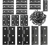 16 Pieces Small Door Hinges Stainless Steel Folding Butt Hinges Home Furniture Hardware Piano Cabinet Door Hinge with 96 Pieces Stainless Steel Screws