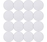 16 Pieces Sublimation Patch Blanks Quality Fabric Iron-on Circular Blank Patch for Clothes, Hats, Uniforms, Backpacks or Other Objects (White Border)