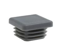 16 Pieces - Variety of Sizes - Square Tube Ribbed Inserts End Caps Stoppers Plugs for Table Chair & Furniture Legs by Lifeswonderful (19mm, Grey)