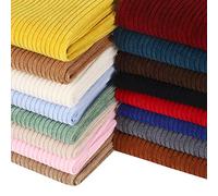16 Pieces Wale Corduroy Fabric Solid Plain Thick DIY Sewing Crafts Materials Stretch Corduroy Fabric for Coat Shirt Dress Pants Costume Sofa DIY Sewing Craft Material
