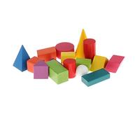 16 Pieces Wooden 3D Shapes Geometry Toys Montessori Educational Puzzle Math Games Blocks