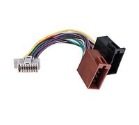 Sound-way 16 Pin 22 x 10 mm wire harness ISO wiring adapter plug cable compatible with Panasonic/Alpine Car stereo with grey connector