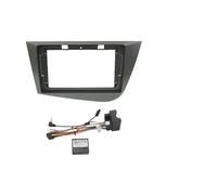 16 Pin For Seat For Leon Mk2 2005-2012 Canbus Box Decoder 9 Inch 22.86cm Wiring Harness With Android System Dashboard Panel Frame Car Radio Front Panel Frame(LHD Whole set)