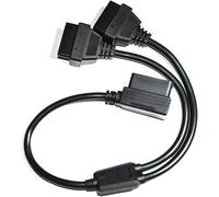 16 pin OBD2 Extension Cable OBD-II Splitter Y Cable,Right Angle Male to 2 Female Y 1FT 30CM obd2 splitter y cable