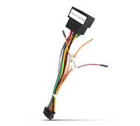 16-pin wiring harness ISO adapter cable for Android car radio, universal ISO standard socket, radio adapter plug 16 pin with steering wheel, control line, wiring harness