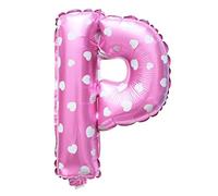 16" Pink Letter P Foil Balloons Air Filled Self Inflating Birthday Anniversary Wedding Party Banner Decorations