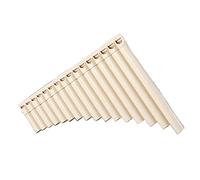 16-pipe 18-pipe Double-row Sliding Pan Flute Is Suitable For Students To Disassemble The Mouthpiece For Beginners Chinese Pan Pipes (Color : 16 tubes off-white)