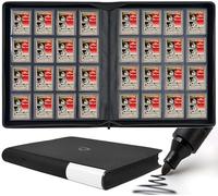 16-Pocket Top Loader Binder by D DACCKIT I Holds 640 Standard 3"X4" Toploaders - Classic Black
