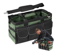 16 Pockets Oxford Cloth Organizer Tool Bag Electrician Tool Bags With Large Opening Mechanic Electrician Plumber Garage Construction Repair Screwdriver Bits