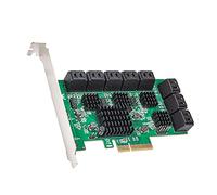 16 Port SATA III to PCIe 3.0 x4 NON-RAID Expansion Card Quad ASM1064