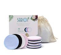 16 Premium Reusable Makeup Remover Pads | Eco-Friendly Gift Packaging | Facial Cleansing Cotton Buds | Makeup Wipes I Packed With A Laundry Bag And Reusable Cotton Pads