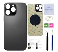 16 Pro Max Back Glass Replacement for iPhone 16 Pro Max Back Cover Glass (6.9 Inches) with Pre-Installed Tape + Installation Instruction + Repair Tools (Black Titanium)