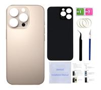 16 Pro Max Back Glass Replacement for iPhone 16 Pro Max Back Cover Glass (Desert Titanium, 6.9 inches) with Pre-Installed Tape +Installation Instruction + Repair Tools (Desert Titanium)