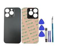 16 Pro Max Rear Back Glass Replacement for iPhone 16 Pro Max Rear Back Glass Cover Replacement 6.9-inch with Pre-Installed Adhesive + Professional Reparing Tool Kit (Black Titanium)
