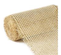 16" Rattan Cane Webbing Roll Natural Woven Mesh for Furniture Repair Cabinet & Chair Weaving Home Decor 14"x394" Rattan Fabric for Tables & Shelves