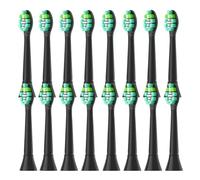 16 Replacement Toothbrush Heads Suitable for Detachable Handles(8White 8Black)