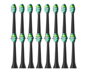 16 Replacement Toothbrush Heads Suitable for Detachable Handles(8White 8Black)