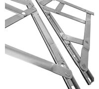 16" Restricted Friction Stay Window Hinges (Left Hand Pair) - 13mm Stack Height | Side Hung UPVC Casement Window Hinge Restrictor | Built-in Child Safety Catch | Auto-Reset Fall Prevention | 413mm