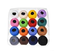 16 Roll Embroidery Floss Cross Stitch Threads Friendship Bracelets Floss Cotton Embroidery Friendship Thread String for DIY Craft Cross Stitch kit(16PCS-single color)