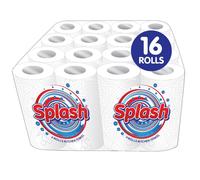 Splash 2-Ply Kitchen Towel 4-Pack Paper Rolls | White Paper Embossed | Strong & Functional (72)