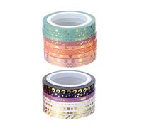 16 Rolls Decorative Tape Glitter Washi Decorative Hand Account for Journaling Scrapbooking