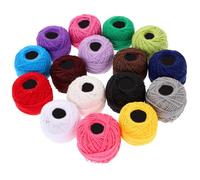 16 Rolls Embroidery Thread Cross Stitch Threads, Colored Cotton Yarn Crochet Sewing Supplies
