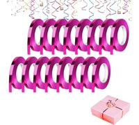 16 Rolls Foil Curling Ribbon for Gift Wrapping,5mm Balloon String Shiny Crimped Balloon Ribbon Wrapping Ribbons for Crafting,Florist,Wedding Birthday Christmas Party Decoration10m/Roll